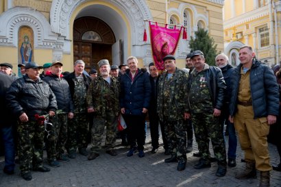 По случаю 31-й годовщины вывода войск из Афганистана в Одессе торжественно прошла колонна воинов-интернационалистов