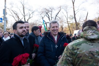 По случаю 31-й годовщины вывода войск из Афганистана в Одессе торжественно прошла колонна воинов-интернационалистов