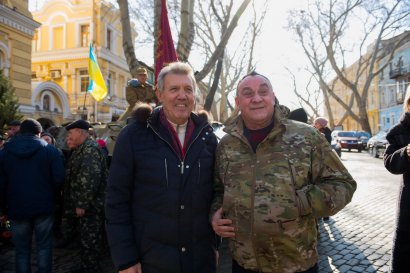 По случаю 31-й годовщины вывода войск из Афганистана в Одессе торжественно прошла колонна воинов-интернационалистов