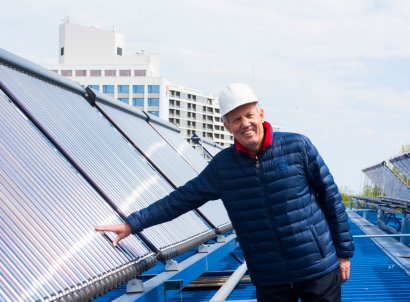 В Международной академической школе «Одесса» установлена самая масштабная в стране гелиосистема солнечных коллекторов